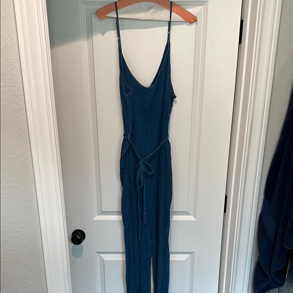 Teal Spaghetti Strap Jumpsuit